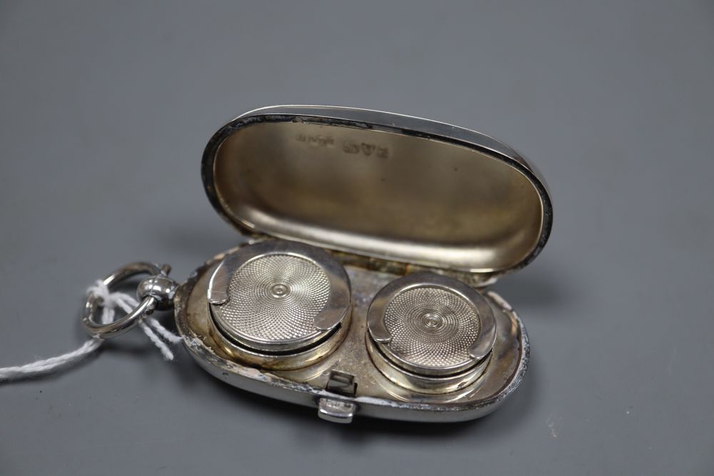 An Edwardian silver sovereign/half sovereign case, Chester, 1907, 58mm, gross 50.3 grams.